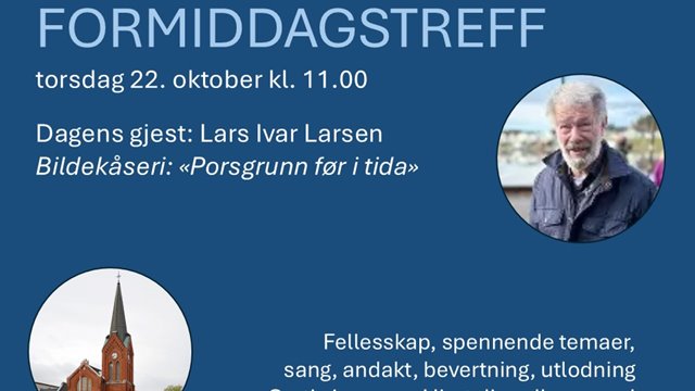 Formiddagstreff torsdag 22. oktober kl. 11.00